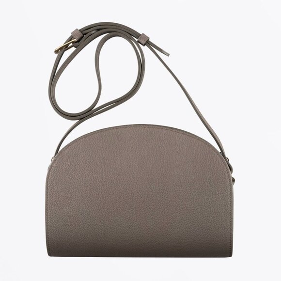 A.P.C. Handbags - NWT APC Half Moon Crossbody Shoulder Bag Grained Leather Demi Lune